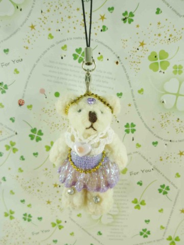 【震撼精品百貨】泰迪熊_Teddy Bear~吊飾-芭蕾紫