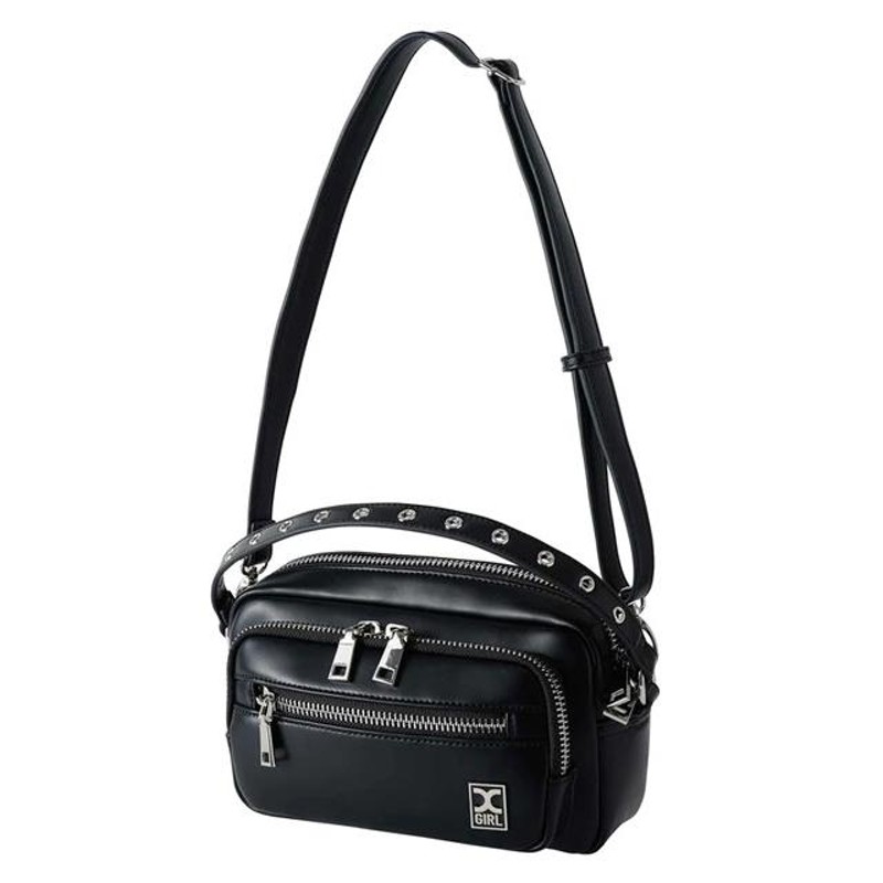 エックスガール X-GIRL FAUX LEATHER 2WAY SHOULDER BAG フェイク