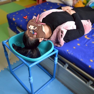 洗頭盆 洗髮盆 洗頭神器 孕婦月子平躺側躺洗頭盆神器床邊上 盆老病成大人女士臥帶架子 床【MJ21641】