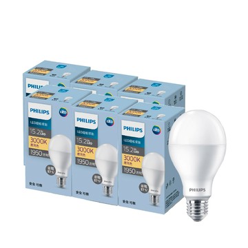 PHILIPS 15.2W LED超省電燈泡 3000K 6入(PL27N)