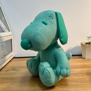 獨家 綠色牛仔布 Snoopy玩偶 史努比娃娃
