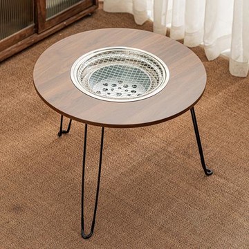 陶迷圍爐煮茶桌全套冬天烤火爐火盆燒烤架桌戶外烤奶炭爐露營便攜