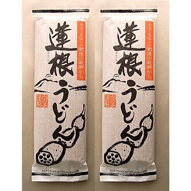 無添加　蓮根うどん 200ｇ×２個 　農薬・化学肥料不使用　国産小麦粉使用　４個までコンパクト便可