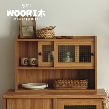 WOORI木▹復古雙開玻璃門收納小櫃(三色) 完美主義【P0028】