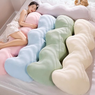 【家寵LOVEHOME】 LOVEHOME 全冰絲 波浪涼感抱枕 波浪涼感長抱枕 長條抱枕 - 120cm (顏色隨機出貨)