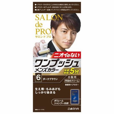 サロンド白髪染め ワンプッシュ メンズカラー 6 ダークブラウン ダリヤ