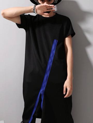 【JP.美日韓】質感設計 拉鍊 長袍 連身男裝 拉鍊 連身 長袍 長裙 男 連體 設計