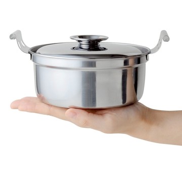 燕三條一人份不銹鋼雙耳鍋(附鍋蓋) 單一規格