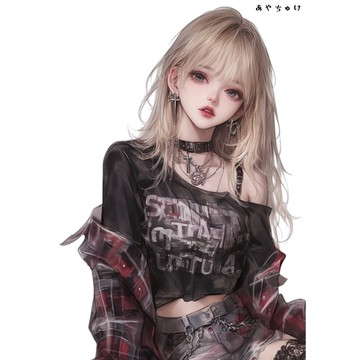 【10月新作5】07-094-0231 人物貼紙 輕龐克女孩