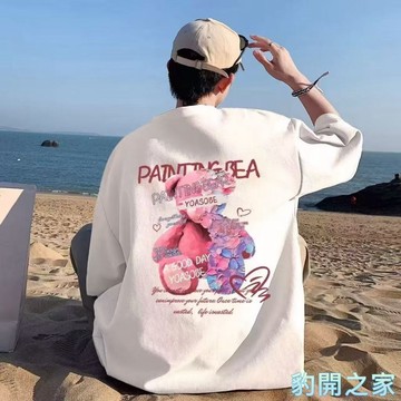 【豹開之家】M-8XL 短袖男 oversize t恤 夏季衣服 情侶上衣 五分袖 短t 印花t 男生t恤T1542