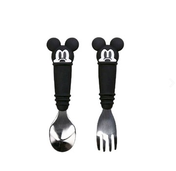 米奇陪你吃飯【Bumkins】不鏽鋼湯叉組 - 米奇 寶寶禮 用餐 吃飯 不鏽鋼湯叉 自主用餐 耐摔 易清潔 迪士尼