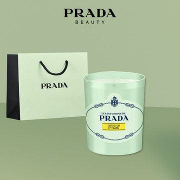 🔜 快速出貨【PRADA】水印私藏系列-輕霧依蘭香氛蠟燭｜享護手霜體驗禮+禮袋