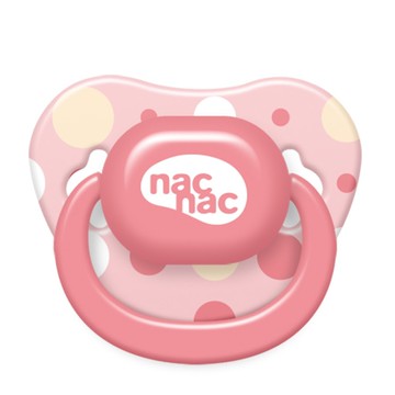 nac nac - 拇指型安撫奶嘴(6M+)-蜜桃粉