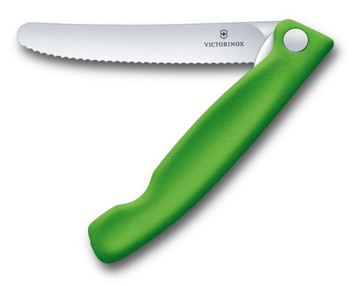 Victorinox 瑞士維氏 Swiss Classic 波浪摺疊削皮刀-綠 1st (VI659)