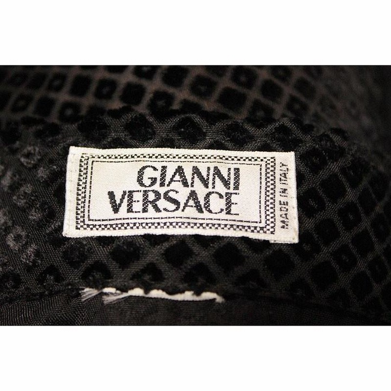 GIANNI VERSACE ジャンニ ヴェルサーチ  格子柄 シャツ ブラック