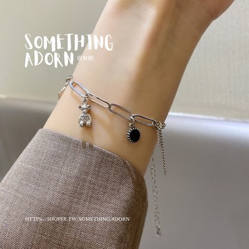 【SA｜很有飾】全現貨 正韓『吊牌小熊』手鍊 手飾 手環 飾品 東大門 氣質 簡約 小熊 吊牌 可愛 閃亮-H014