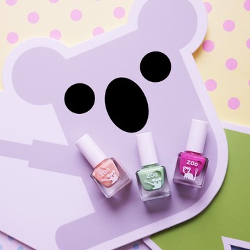 【ZOO ㄖㄨˋ】拋棄式兒童指甲油 圓屁屁跳舞day (7ml/三件組)
