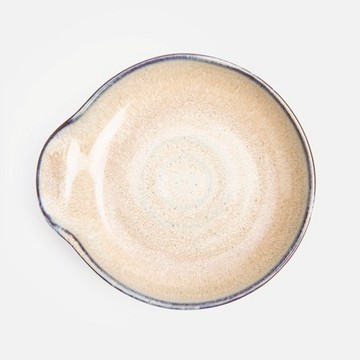 艾禮思陶瓷平盤13.9cm 漣漪藍棕