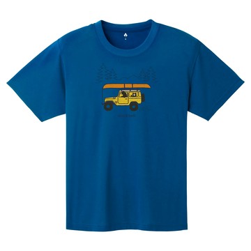 【【蘋果戶外】】mont-bell 2104867 BL 藍【純棉Tee】PEAR SKIN COTTON TEE 短棉T 防曬 吉普車 DEPAR TURE
