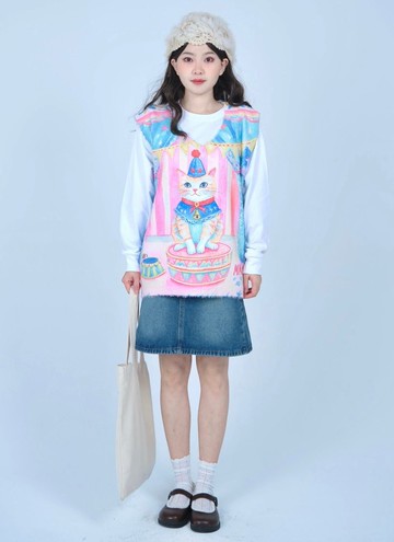 喵貓蟲士多原創馬戲團貓貓毛衣馬甲