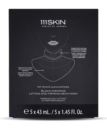 111SKIN Black Diamond Lifting & Firming Neck Mask, Pack of 5
