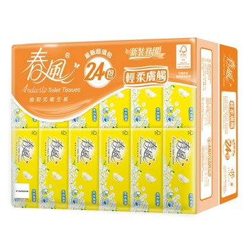 春風 輕柔膚觸抽取式衛生紙  24包  1袋