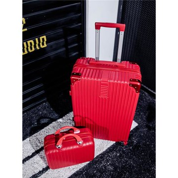 結婚箱子母箱陪嫁紅色行李箱鋁框拉桿女密碼新娘婚禮嫁妝壓箱一對