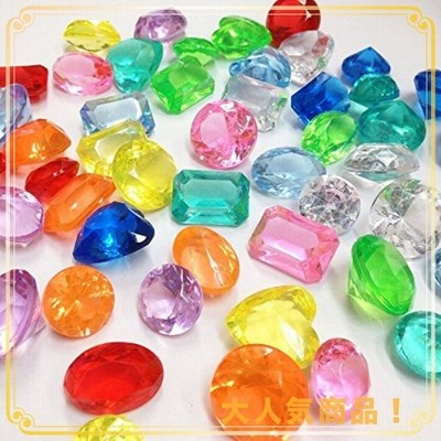 〔カラー宝石アクリルアイス〕 ダイヤカット10カラーミックス 1Kg
