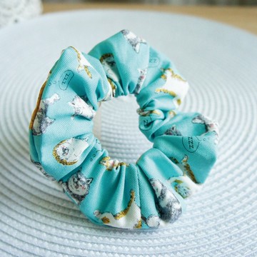 Lovely日本布【柴犬睡髮束、綠】大腸圈