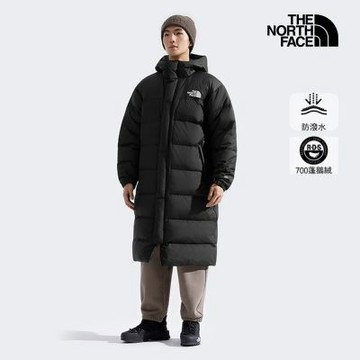 【The North Face 官方旗艦】北面經典ICON男款黑色DWR防潑水羽絨外套｜832JGOE 700蓬鬆度/滑雪外套