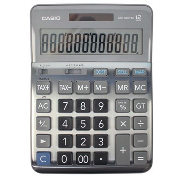 CASIO 卡西歐 DM-1200FM 大桌上型商用計算機 12位/一台入(促950) 12位數桌上型計算機【APP滿額下單4%點數(單一帳號最高1000點)】7/31止