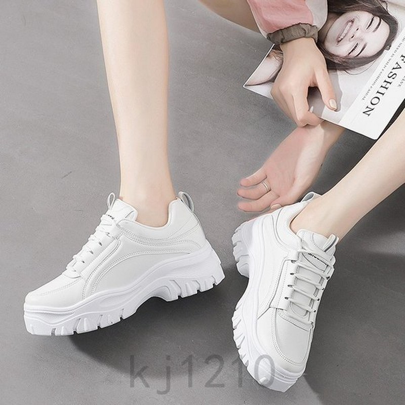 スニーカーレディース疲れにくいおしゃれ軽いウォーキングシューズ厚底スニーカーレディースローカットダッドスニーカーレースアップ女性用靴 通販 Lineポイント最大0 5 Get Lineショッピング