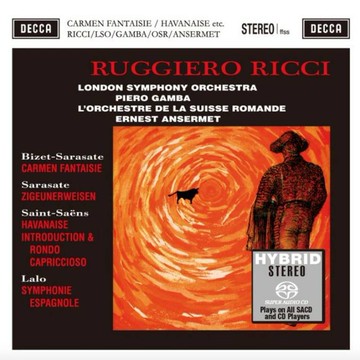 【停看聽音響唱片】【SACD】卡門幻想曲 流浪者之歌 哈瓦那舞曲 西班牙交響曲..Carmen Fantasie, Havanaise, etc. (SACD) (日本壓碟)
