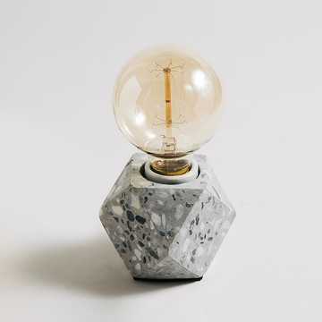 復古‧磨石計畫‧多角磨石檯燈(灰原色)│Good Form