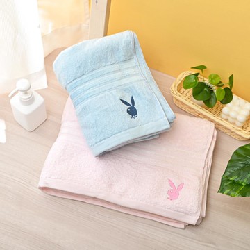 PlayBoy清逸素色浴巾(76x152cm)-兩色任選