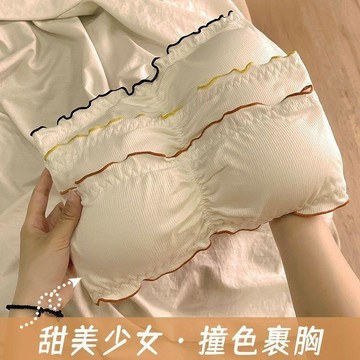 臺灣出貨美背無肩帶內衣女夏季防滑小胸聚攏無痕防走光隱形顯小薄款抹胸女0615