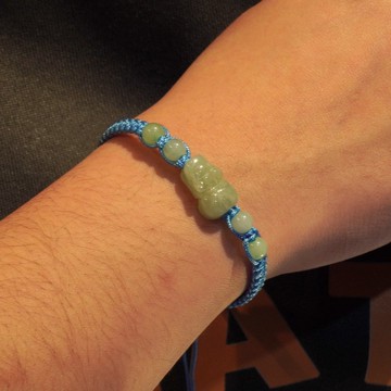 【招財神獸】冰種翡翠貔貅編織手鍊 | 天然緬甸玉翡翠A貨 | 送禮