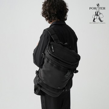 PORTER INTERNATIONAL - 自信經典NEW HEAT後背包 - 全黑