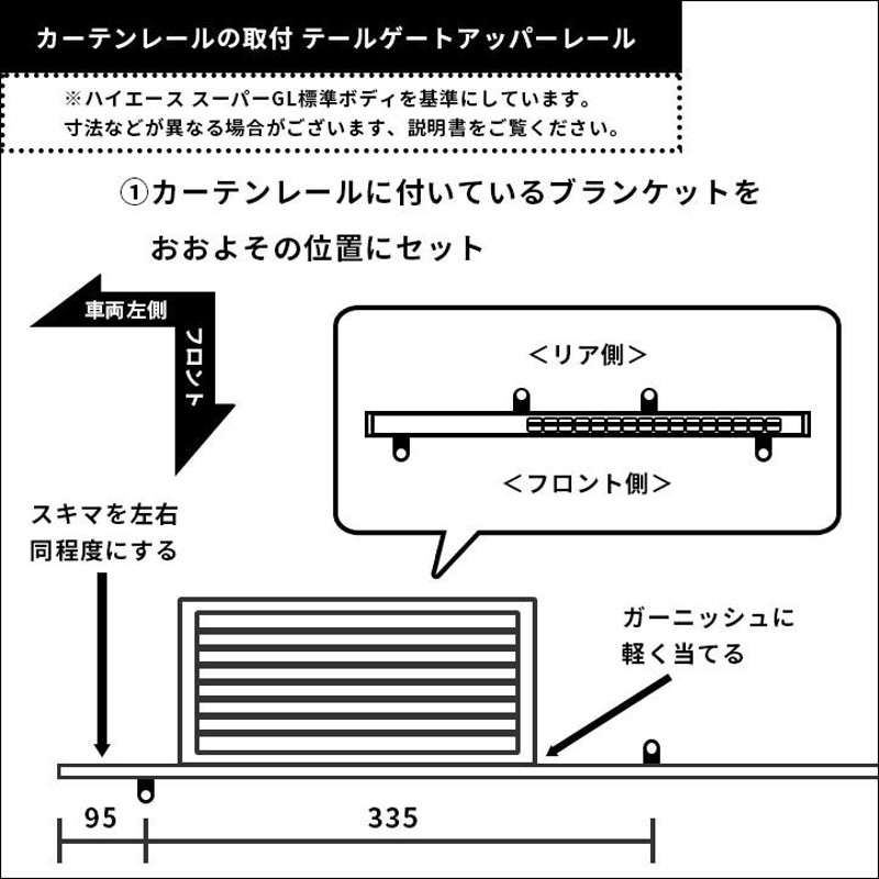 ハイエース200系 カーテンセパレーター（間仕切り） スーパーGLワイド