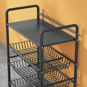 廚房置物架落地式多層家用蔬菜籃可移動小推車果蔬菜架菜籃收納架