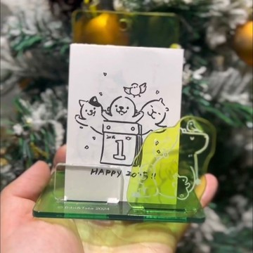 Shine原創可愛水獺和卡皮巴拉朋友們的2025新年日曆桌歷
