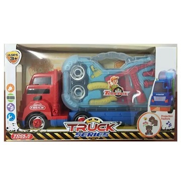 工程拼裝車 創意螺母拼插玩具 螺絲工具貨櫃車