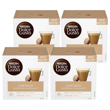 NESCAFE 雀巢咖啡 Dolce Gusto 多趣酷思 濃縮咖啡瑪奇朵咖啡膠囊  6.3g  16個裝  4組