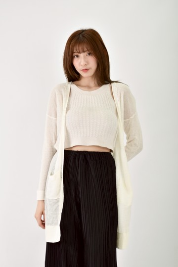 (L) anysis質感長版白色罩衫