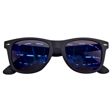 Quinta UV400 偏光時尚潮流太陽眼鏡 (防爆防眩光) 飛行款-QT2140  黑框藍綠片  14.5 x 14.7cm