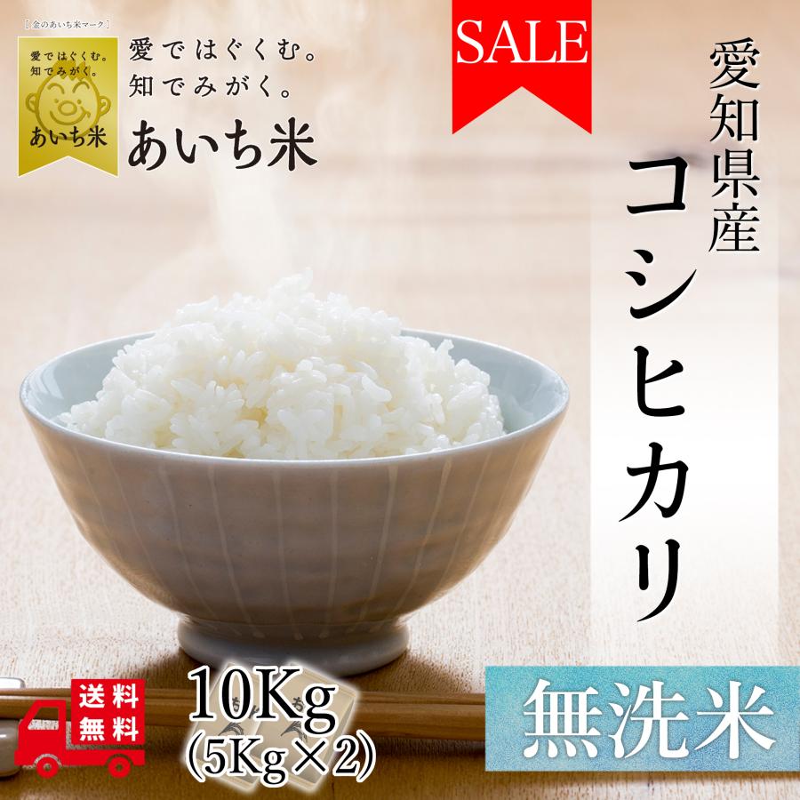 新米 米 お米 無洗米 10kg 愛知県産 コシヒカリ 白米 10キロ 令和5年産 送料無料 5kgx2袋 こしひかり 精米