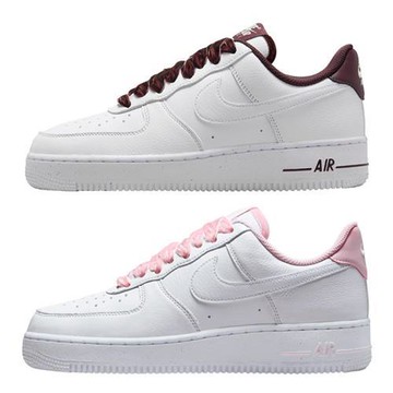 Nike 休閒鞋 女鞋 皮革 AF1 07 Vintage 白酒紅/白粉【運動世界】HV4403-600/HV4403-601