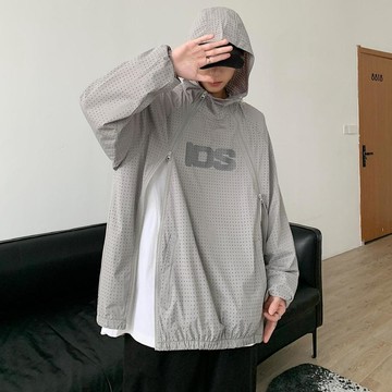 戶外夏季防曬衣男外套雙拉鍊連帽薄款釣魚遮陽服情侶網眼透氣速幹