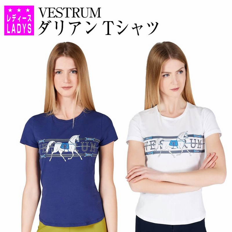 処分 VESTRUM ノックスビル ロゴ Tシャツ レディース 乗馬 馬術 - その他