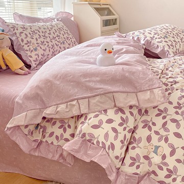 公主風ins小清新碎花純棉床上四件套100全棉床品被套床單三件套女